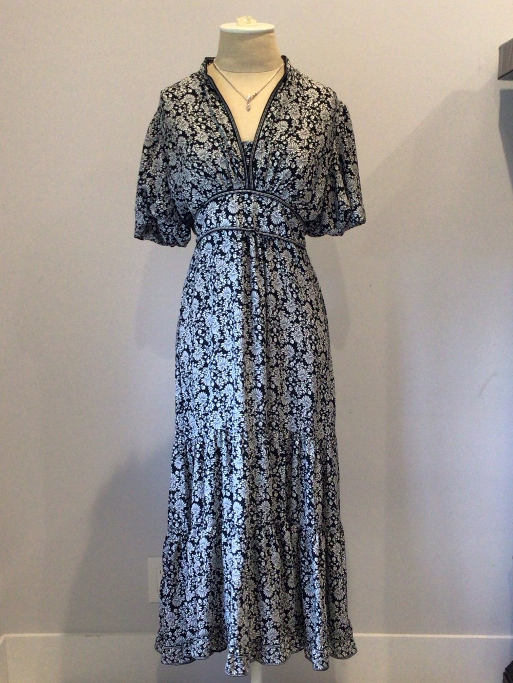 Max Studio Black and White Floral Maxi Dress